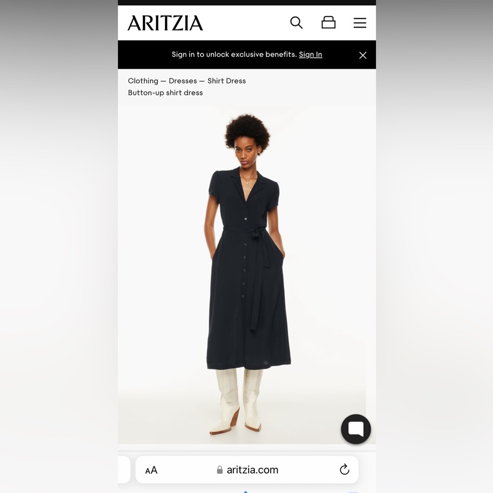 Aritzia Wilfred shirt dress size Small NWT